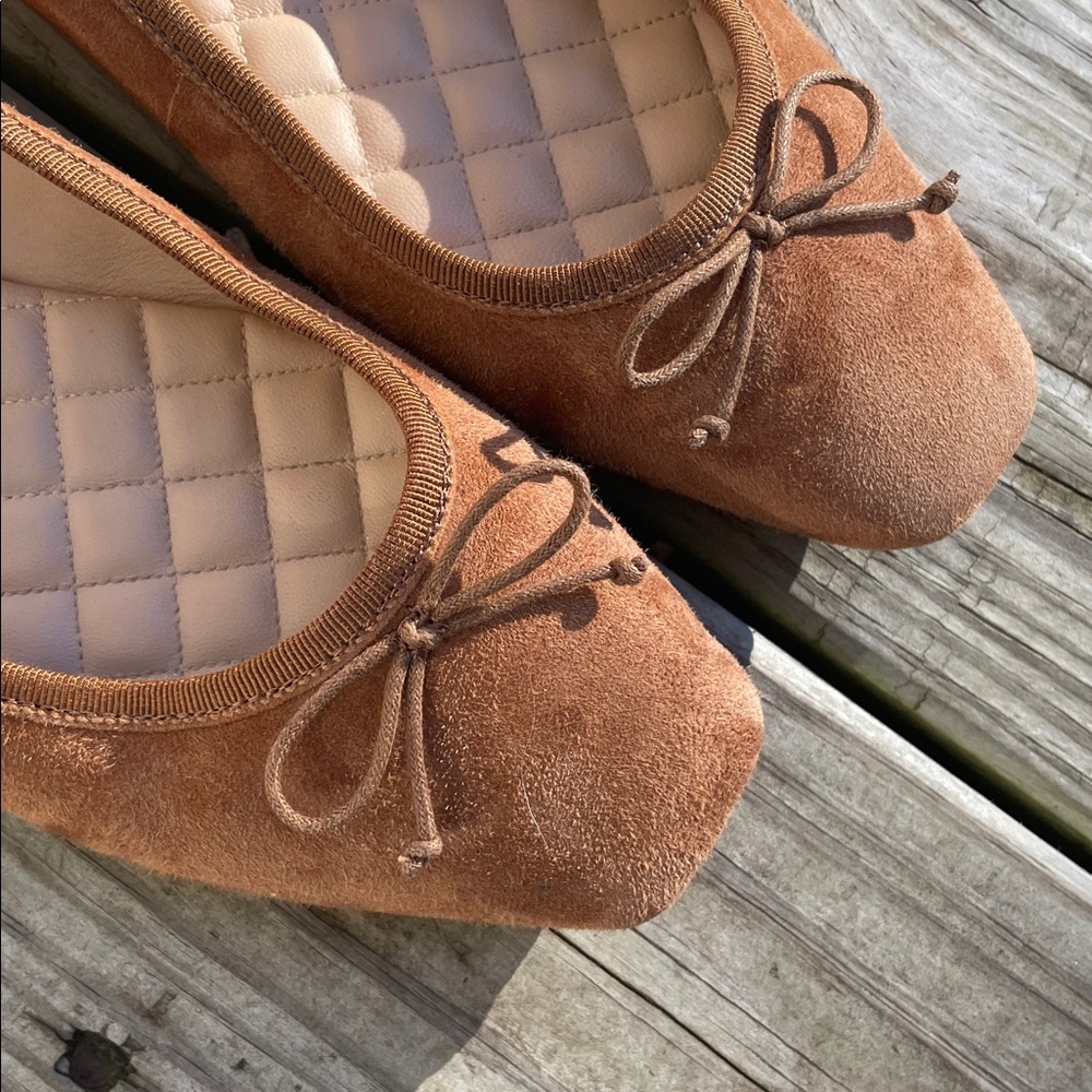 Veronica Beard Brown Suede Square Toe Ballet Flats 8.5M - Picture 2 of 12